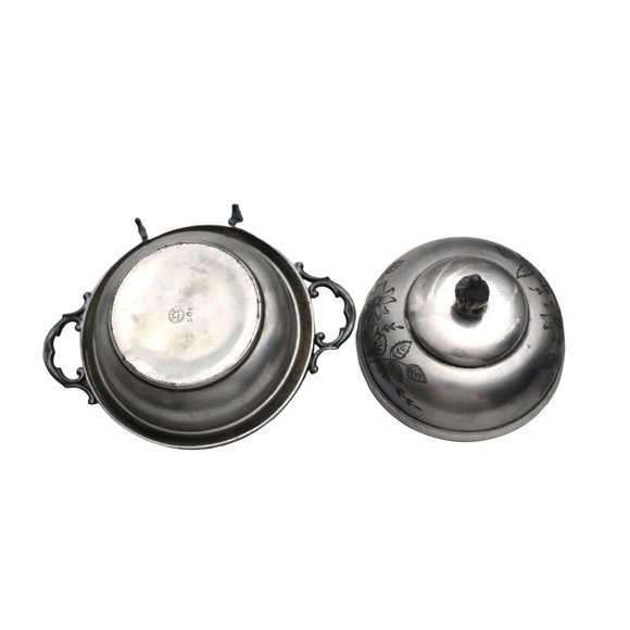 Antique Rockford Silver Co Serving Dish Ornate Silver Plate 904 Missing Strainer - Picture 6 of 8